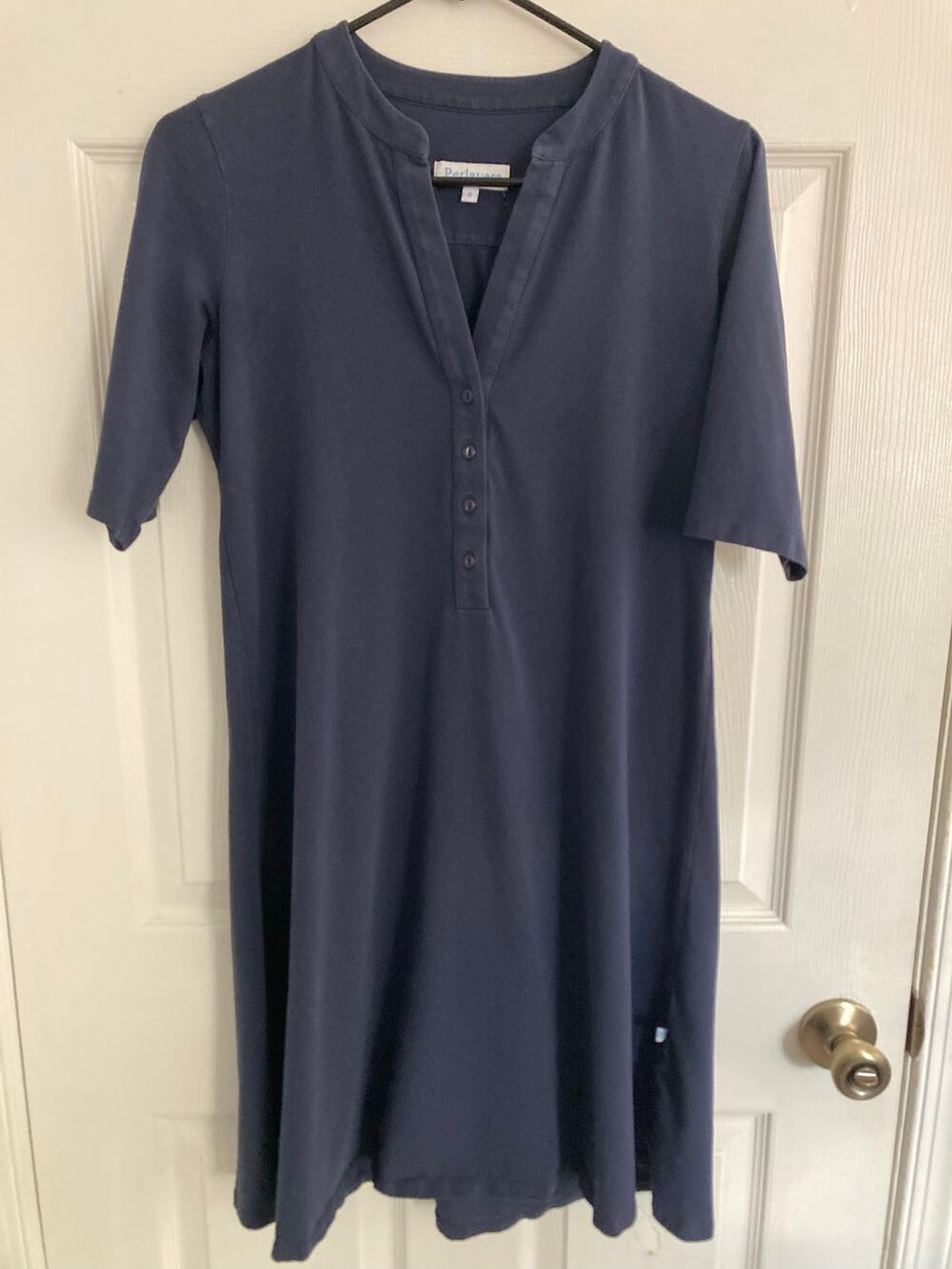 Perlavera - Relaxed Luxury/Elevated Basic/Minimalist/Coastal Henley Dress-S